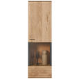 HÄNGEVITRINE in Eichefarben   - Eichefarben/Anthrazit, Natur, Glas/Holz (38/127/35cm) - Valnatura