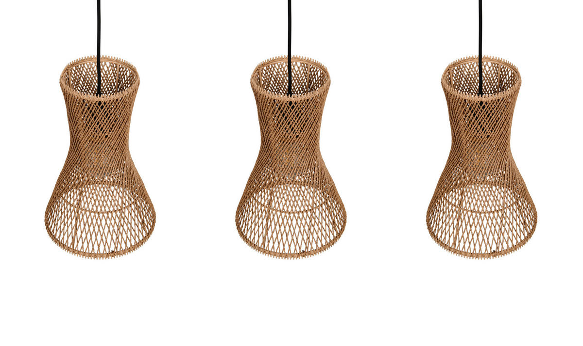 HÄNGELEUCHTE 75/20/150 cm   - Schwarz/Braun, LIFESTYLE, Papier (75/20/150cm)