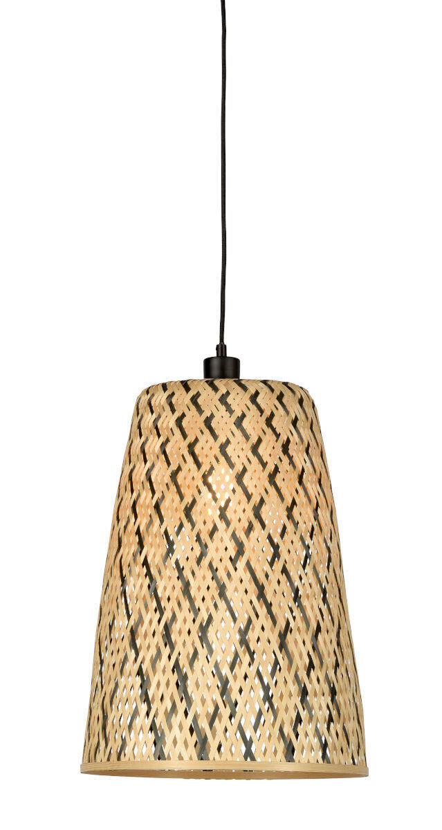 ZÁVĚSNÉ SVÍTIDLO, 34/34/48 cm  - černá/přírodní barvy, Trend (34/34/48cm) - Good & Mojo