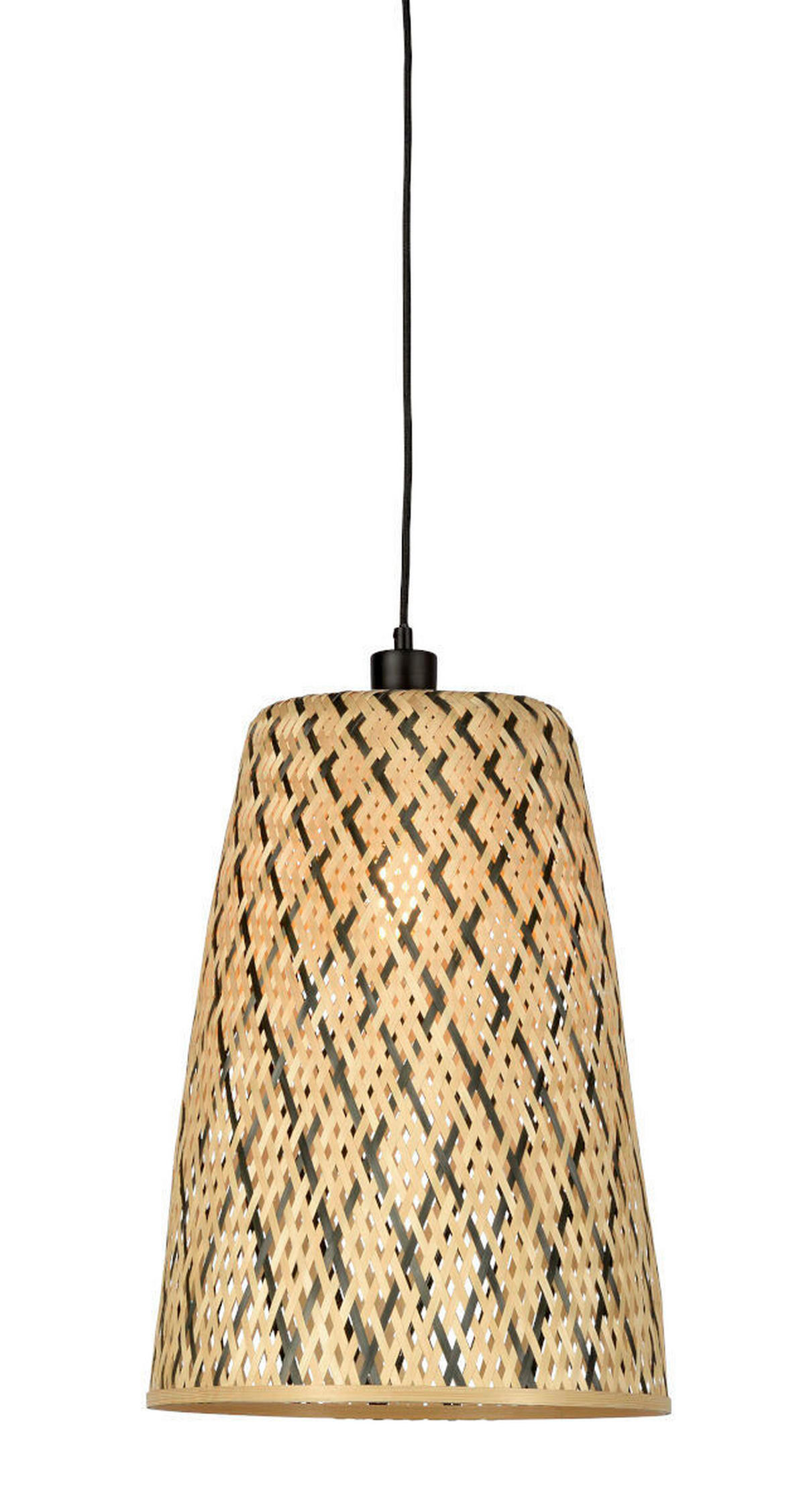 ZÁVĚSNÉ SVÍTIDLO, 34/34/48 cm  - černá/přírodní barvy, Trend (34/34/48cm) - Good & Mojo