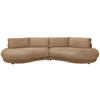 BIGSOFA Chenille Taupe  - Taupe/Schwarz, Design, Kunststoff/Textil (410/86/166cm) - Pure Home Lifestyle