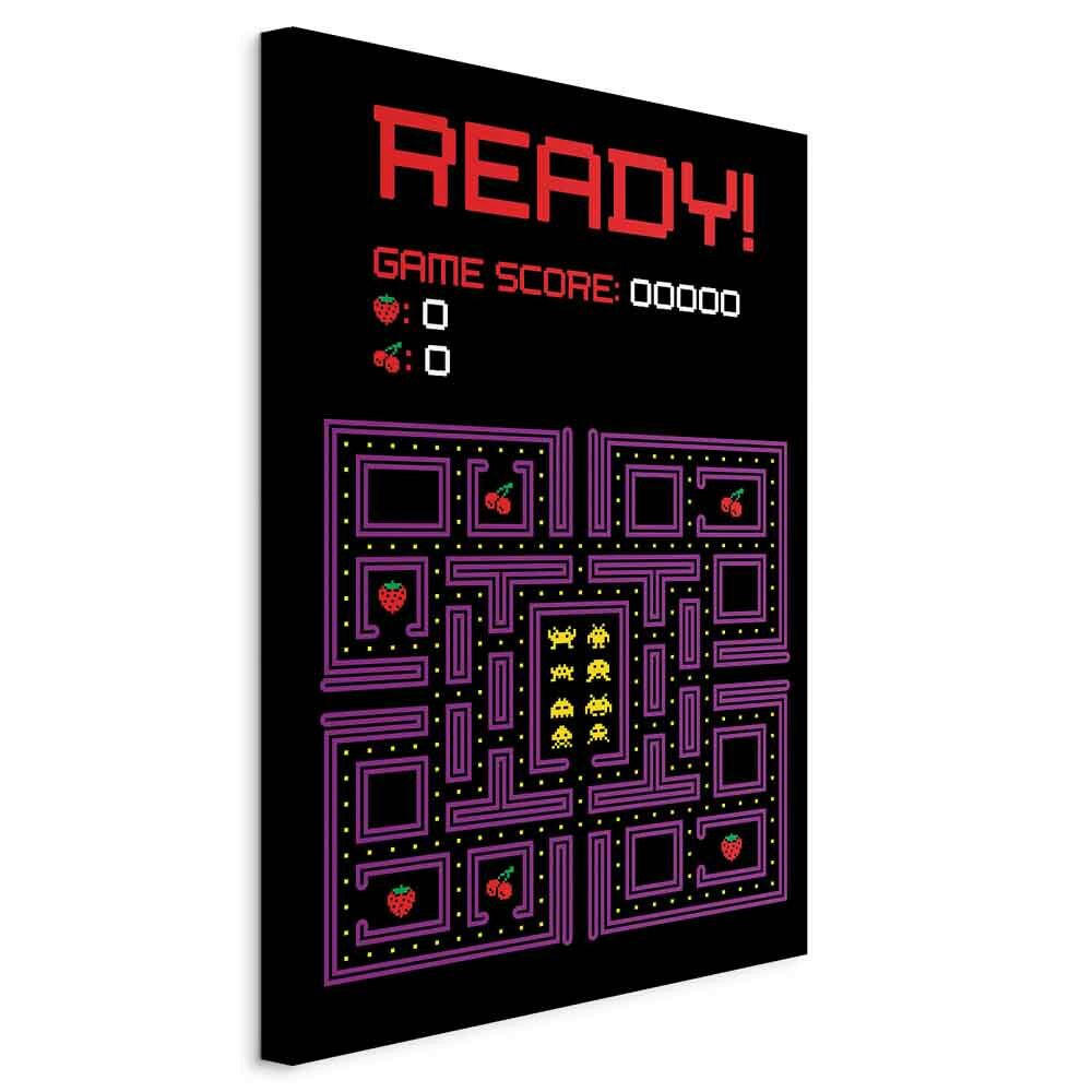 LEINWANDBILD Abstraktes, Text Schwarz, Violett  - Violett/Schwarz, Basics, Holzwerkstoff/Textil (40/60/1.2cm) - artgeist