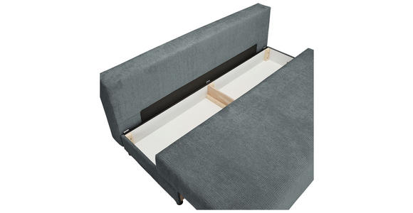SCHLAFSOFA in Chenille Dunkelgrau - Dunkelgrau/Schwarz, KONVENTIONELL, Kunststoff/Textil (201/72/98cm) - Carryhome