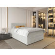 BOXSPRINGBETT 140/200 cm  in Creme  - Creme/Schwarz, KONVENTIONELL, Kunststoff/Textil (140/200cm) - Carryhome