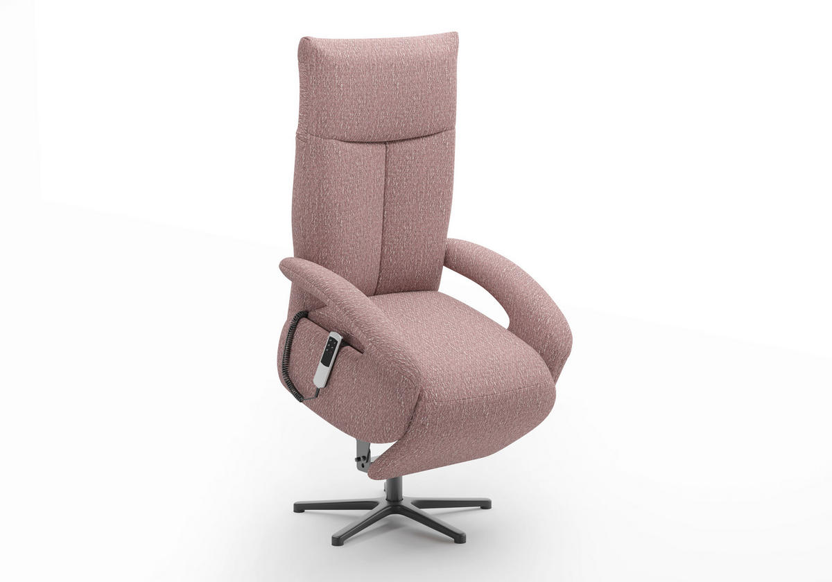 SESSEL in Chenille Aubergine  - Aubergine/Schwarz, Modern, Textil/Metall (74/112/82cm) - Sit & More