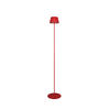 AKU STOJACÍ LAMPA, 13,5/123 cm  - červená, Design, kov (13,5/123cm)