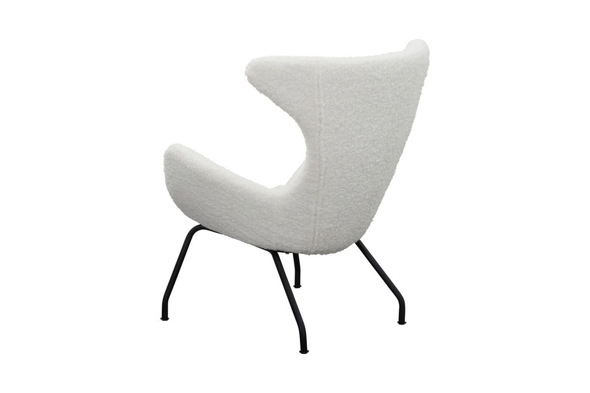 RELAXSESSEL in Textil Weiß  - Schwarz/Weiß, MODERN, Textil/Metall (77/95/62cm) - Livetastic