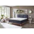 BOXSPRINGBETT 180/200 cm  in Dunkelblau  - Eichefarben/Dunkelblau, KONVENTIONELL, Holz/Textil (180/200cm) - Carryhome