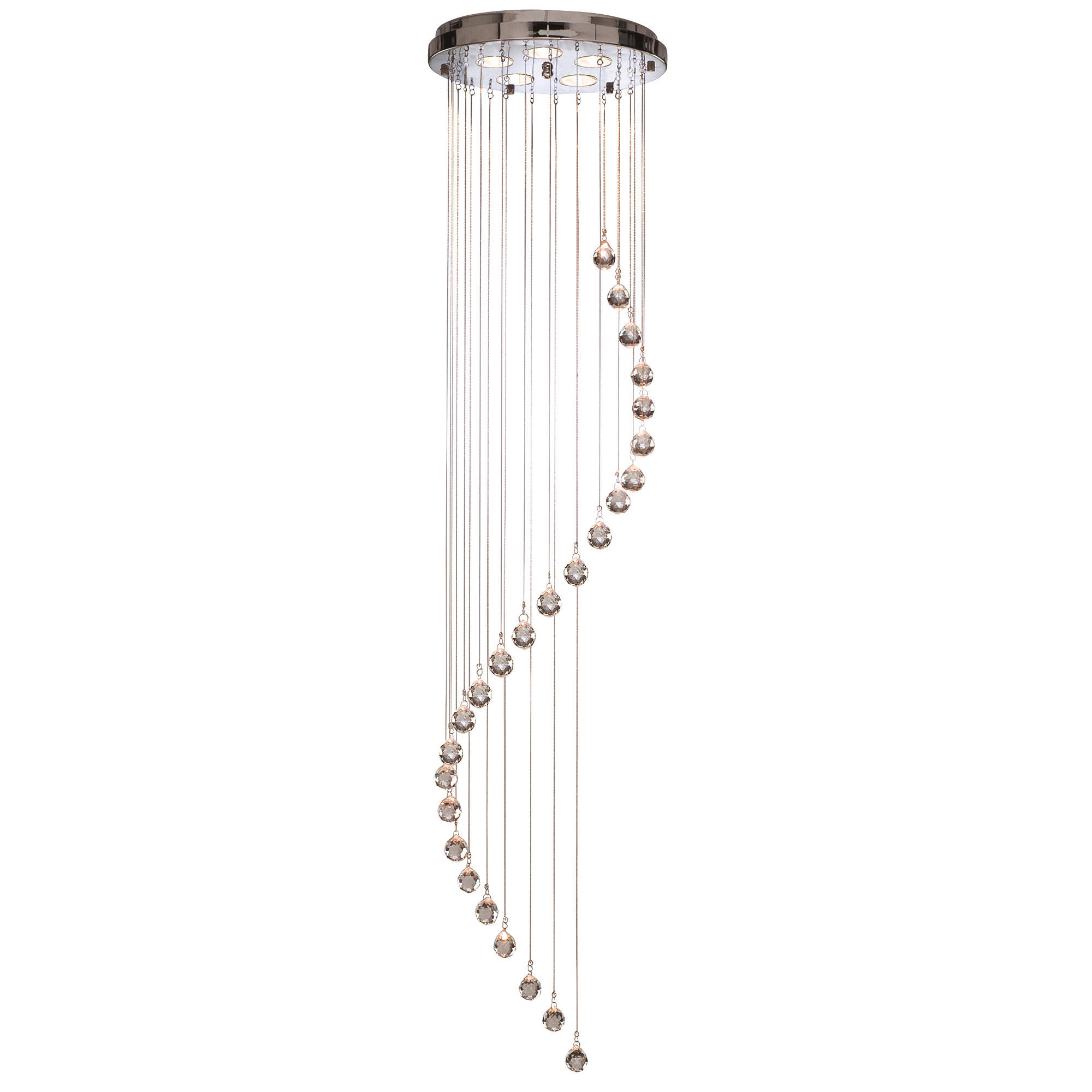 TAKLAMPA Hallway 30/180 cm  - kromfärg, Design, metall/glas (30/180cm)