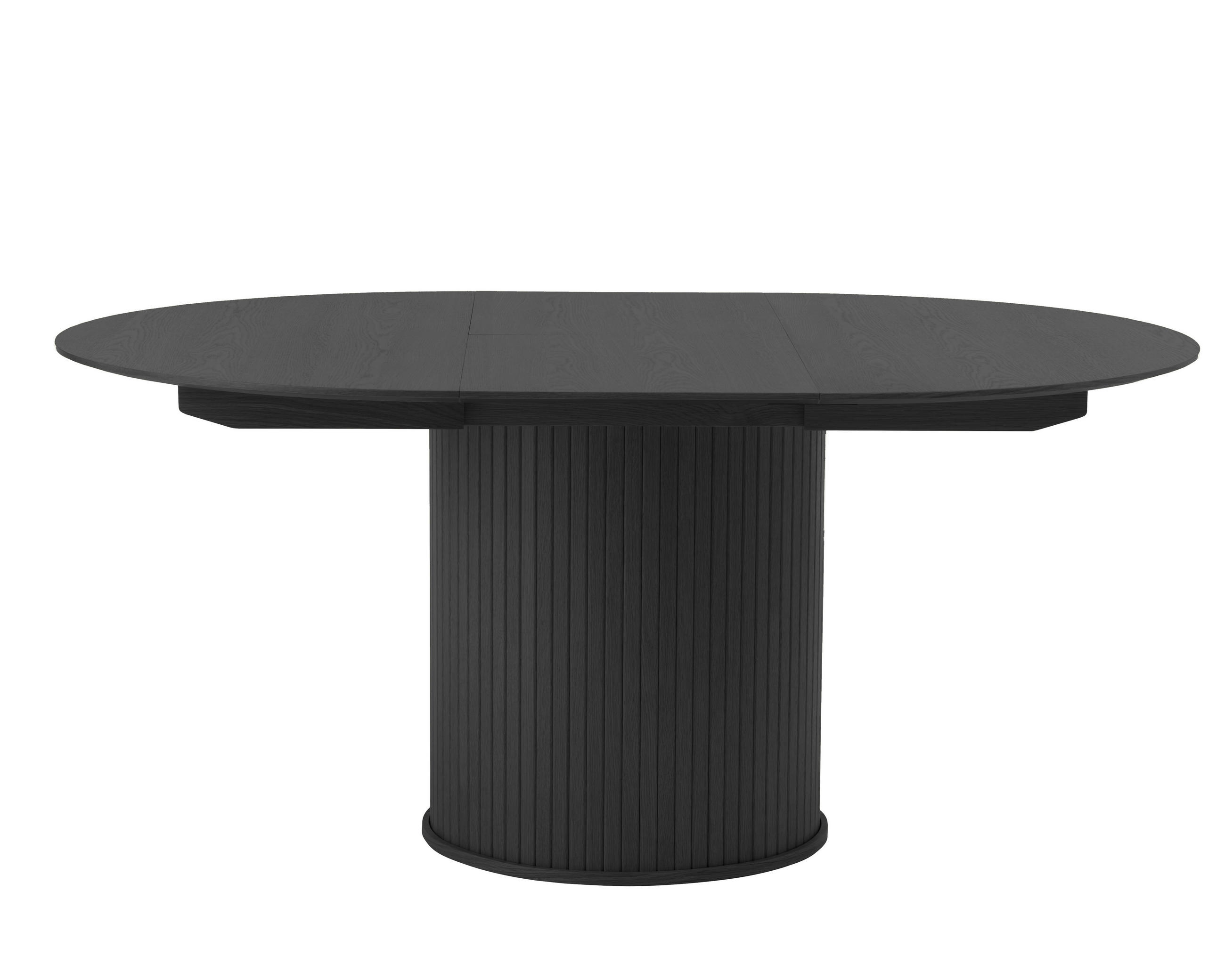 ESSTISCH Schwarz, Eichefarben rund  ausziehbar  - Eichefarben/Schwarz, Trend, Holz/Holzwerkstoff (120-167/120/75cm) - home24