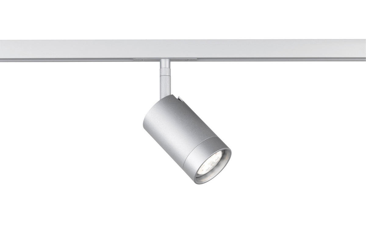SCHIENENSYSTEM-STRAHLER - Nickelfarben, Design, Metall (5,6/9,5cm) - Fischer & Honsel