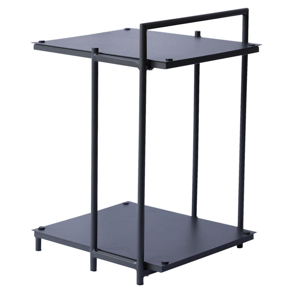 Thumbnail - Xora Beistelltisch, Anthrazit, Metall, rechteckig, Rundrohr, 42x60x40 cm, Stauraum, Wohnzimmer, Wohnzimmertische, Beiste...