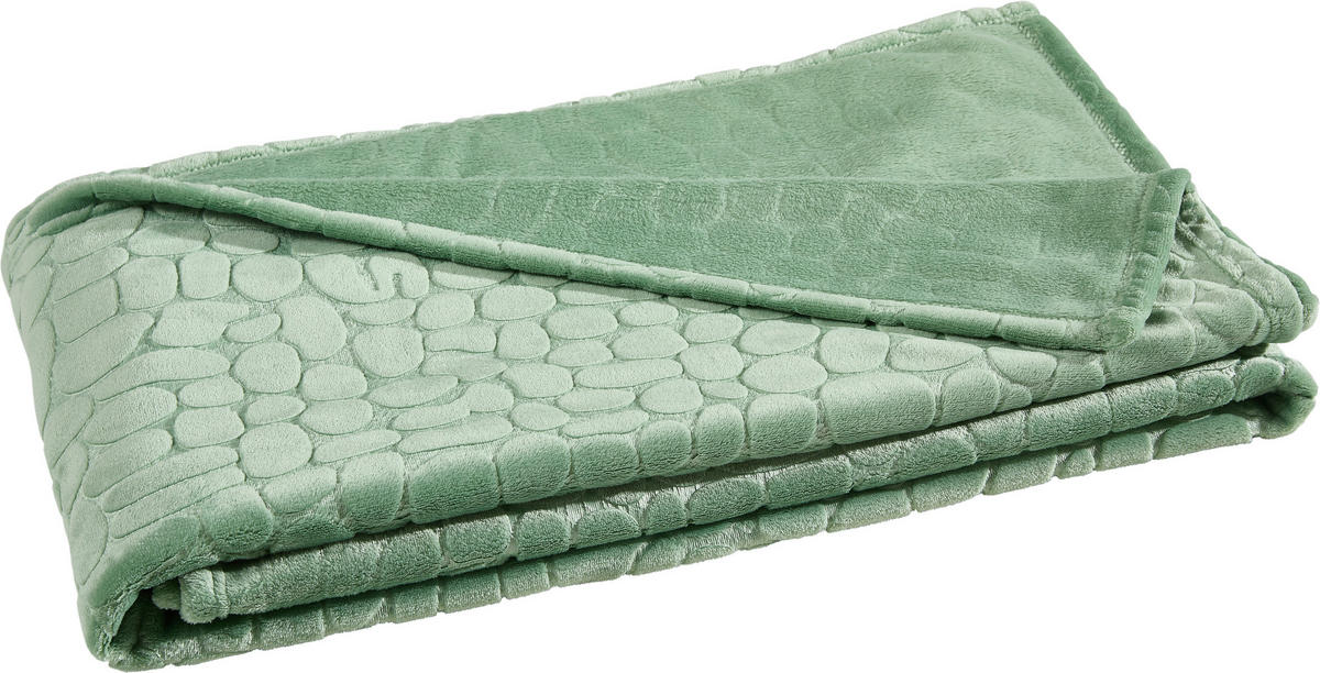 FLEECEDECKE 140/190 cm  - Grün, Textil (140/190cm) - Novel