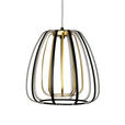 LED-HÄNGELEUCHTE 30/150 cm  - Goldfarben/Schwarz, Design, Kunststoff/Metall (30/150cm) - Novel
