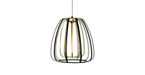 LED-HÄNGELEUCHTE 30/150 cm  - Goldfarben/Schwarz, Design, Kunststoff/Metall (30/150cm) - Novel