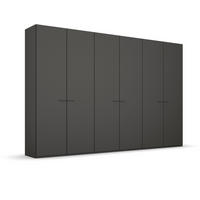 DREHTÜRENSCHRANK in Graphitfarben  - Graphitfarben, Trend, Glas/Holzwerkstoff (301/223/60cm) - Novel