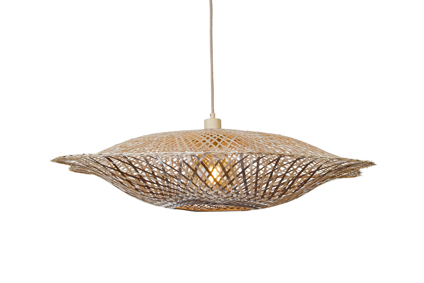 HÄNGLAMPA Good & Mojo 87/20 cm  - naturfärgad, Basics, naturmaterial (87/20cm) - Good & Mojo