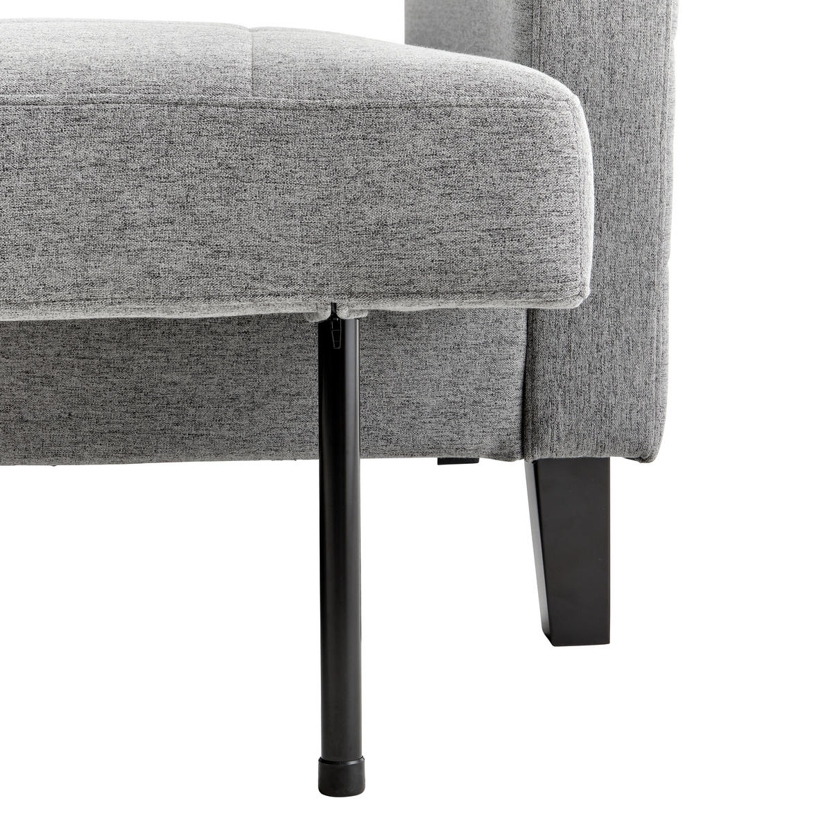 SCHLAFSOFA in Webstoff Dunkelgrau  - Dunkelgrau/Schwarz, Design, Holz/Textil (204/81/85cm) - Livetastic