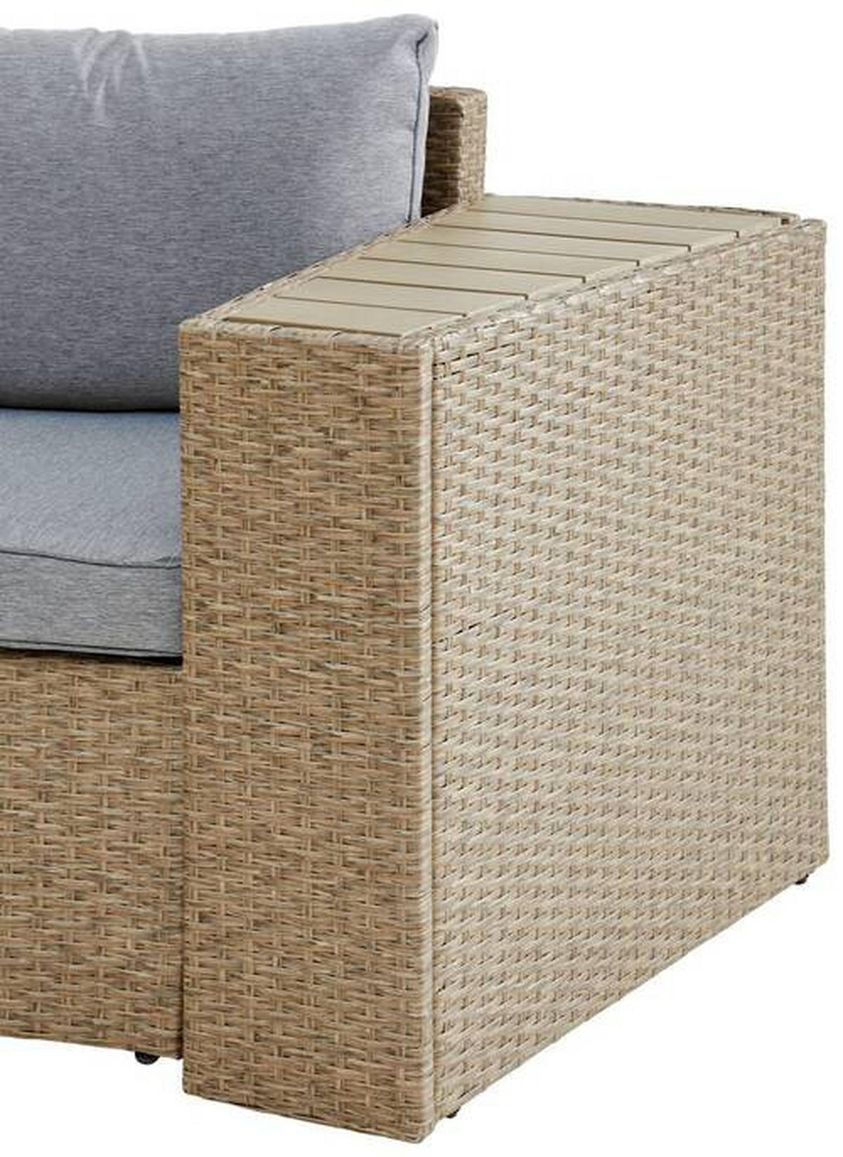 LOUNGEGARNITUR Stahl  - Braun/Grau, MODERN, Glas/Kunststoff (60/36/69cm) - Ambia Garden