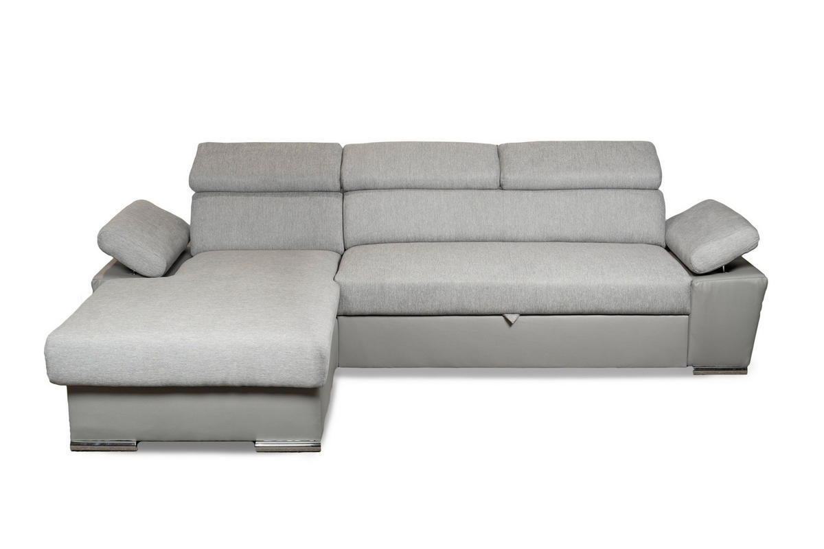 SJEDEĆA GARNITURA tekstil  siva   - siva, Moderno, tekstil (275/170cm) - Ti'me