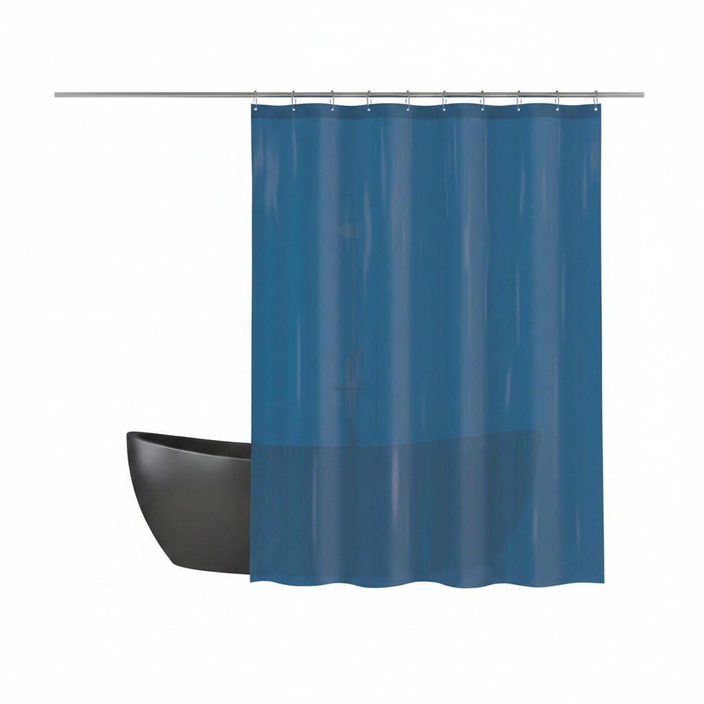 DUSCHVORHANG ROMANA 180/180 cm  - Dunkelblau, Basics, Kunststoff (180/180cm) - MSV