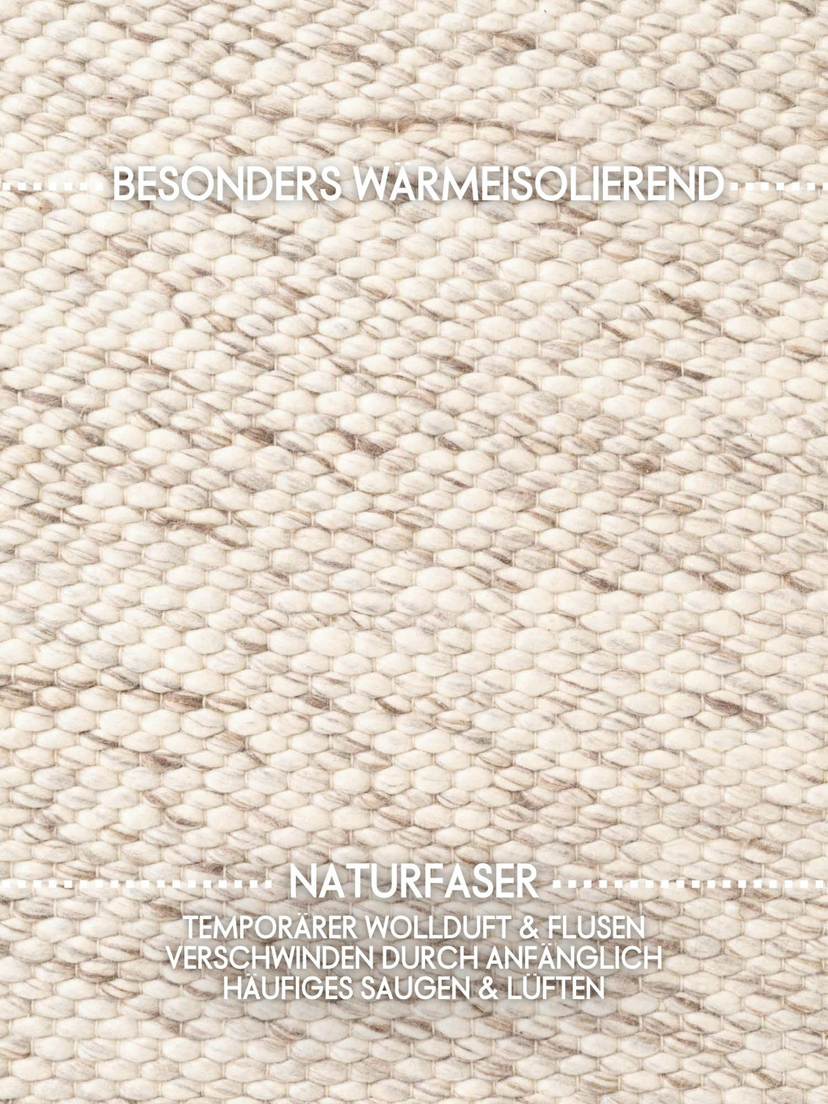 WOLLTEPPICH 160 cm Lyon Braun, Creme rund  - Creme/Braun, Basics, Textil (160cm) - Elle Decoration