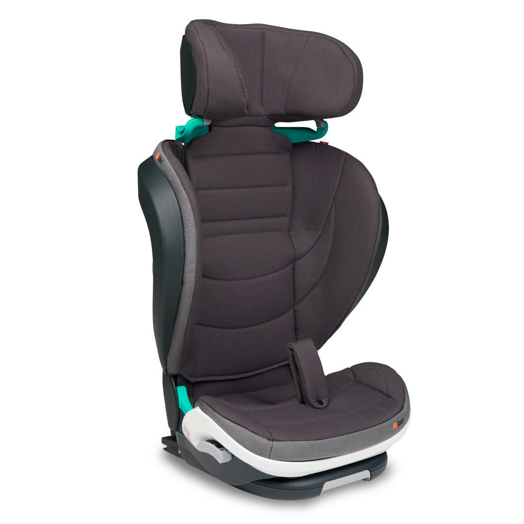 DJEČJA AUTOSJEDALICA  IZI FLEX FIX 2 I-SIZE  - tamno siva, Basics, tekstil/plastika (7kg) - Besafe