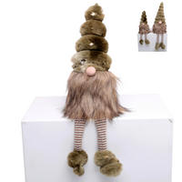 WEIHNACHTSMANN - Braun/Grün, LIFESTYLE, Holz/Textil (10/10/33cm)