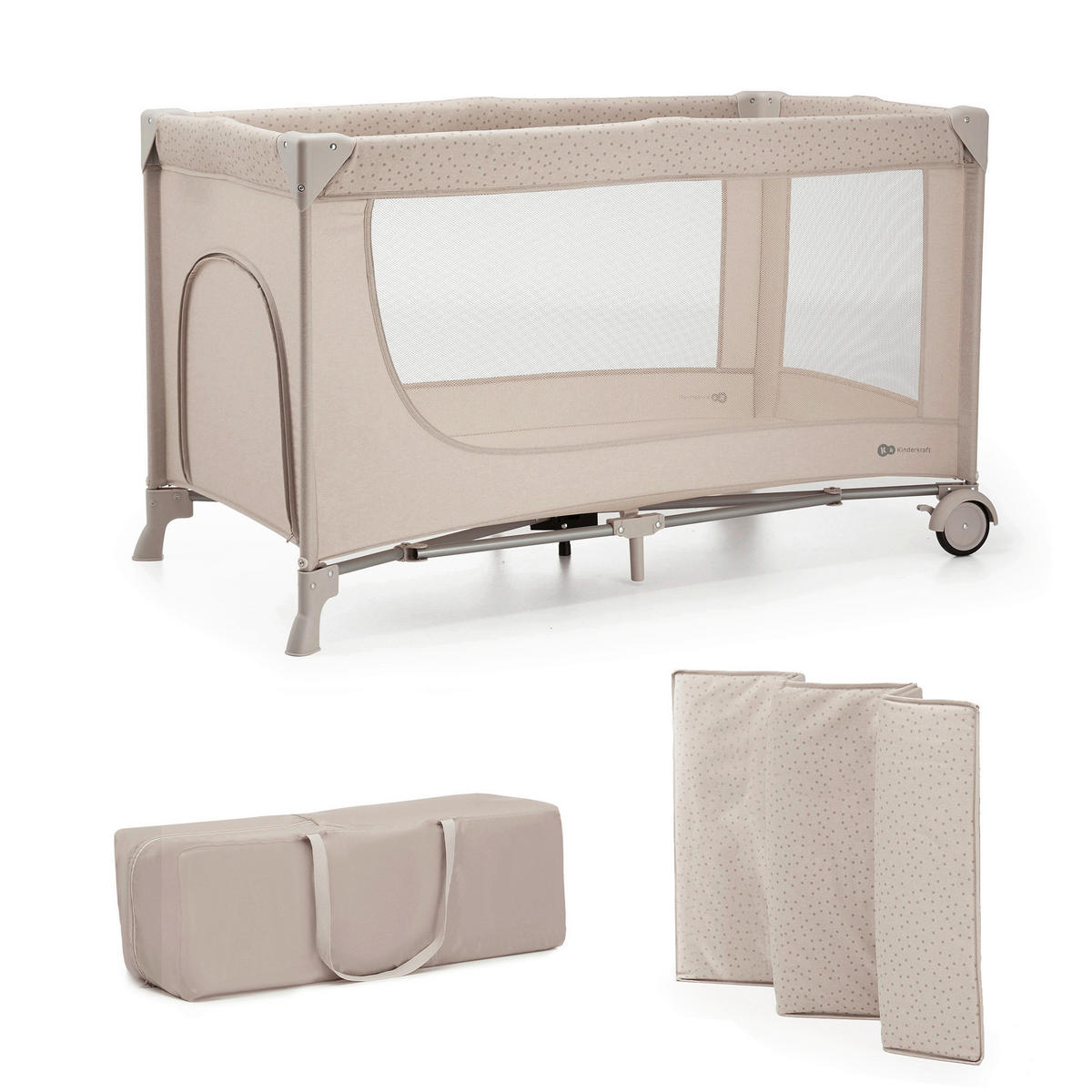 REISEBETT Joy 2   - Beige, Basics (60/120cm) - Kinderkraft