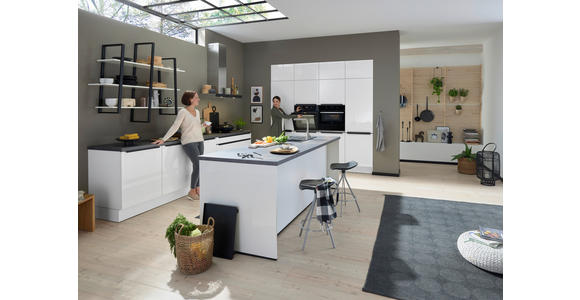 EINBAUKÜCHE   - Weiß, Design, Holzwerkstoff - Novel