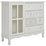 KOMMODE  in 106/90/36,5 cm  - Weiß, ROMANTIK / LANDHAUS, Glas/Holz (106/90/36,5cm) - Landscape