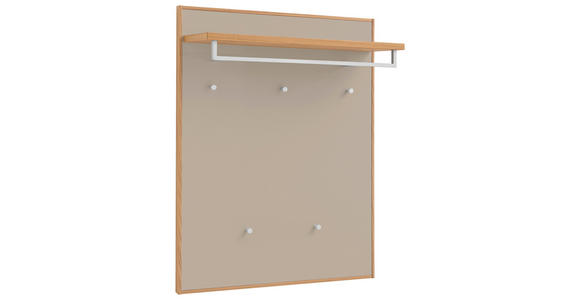 GARDEROBENPANEEL in 83/109/29 cm - Sandfarben/Eichefarben, Design, Holz/Holzwerkstoff (83/109/29cm) - Novel