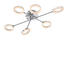 LED-DECKENLEUCHTE - Chromfarben, Design, Kunststoff/Metall (76/15/13cm) - Novel