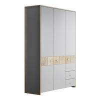 BABYGARDEROB Flavo  - grå/ek Artisan, Trend, metall/trämaterial (126/205/55cm) - Jimmylee