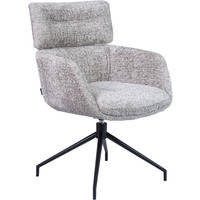 ARMLEHNSTUHL  Wippfunktion, Sitzfläche 360° drehbar Webstoff  Schwarz, Taupe  - Taupe/Schwarz, Design, Textil/Metall (62/92/66cm) - Dieter Knoll