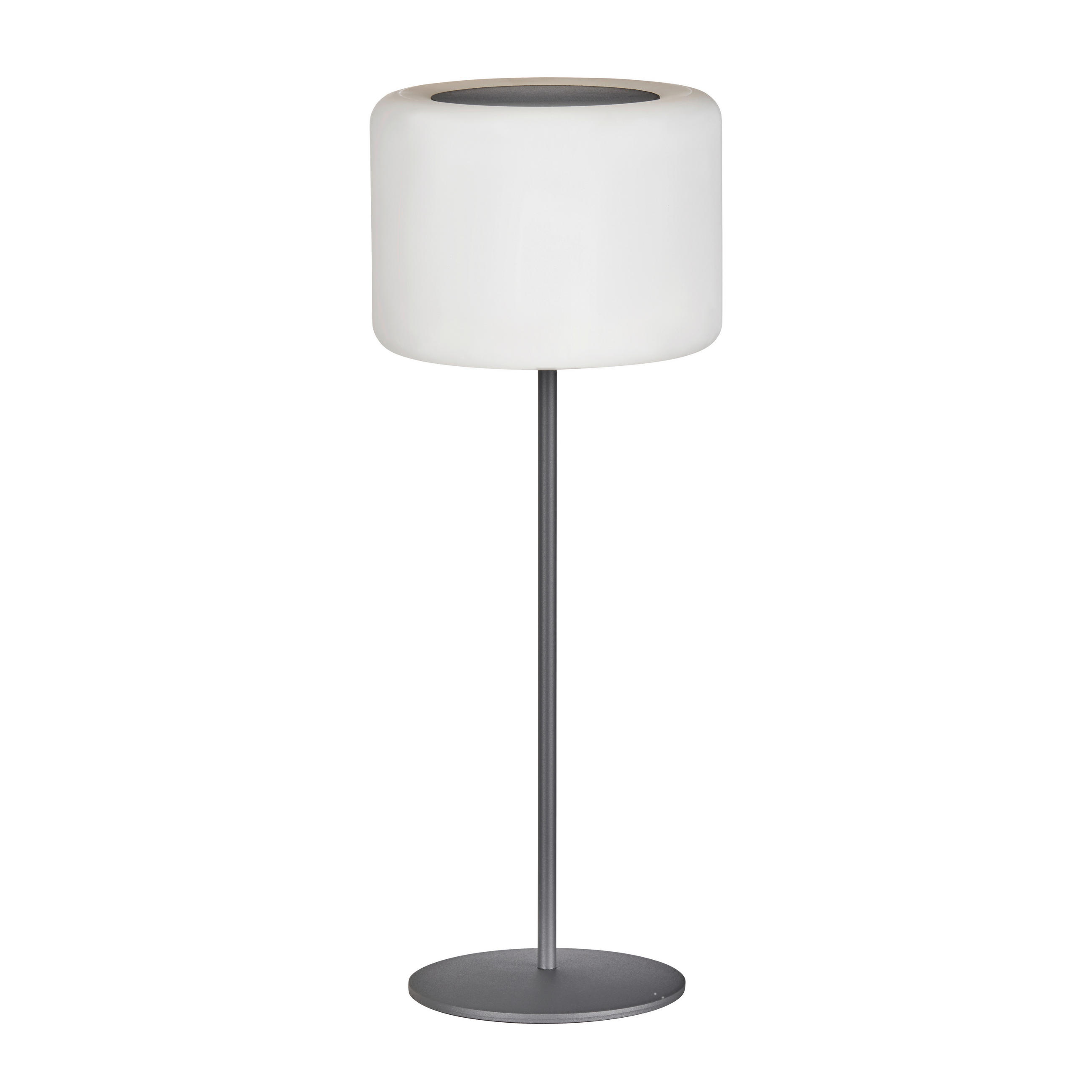 AKKU-TISCHLEUCHTE Pino 15/39,5 cm  - Schwarz/Weiß, KONVENTIONELL, Kunststoff/Metall (15/39,5cm)