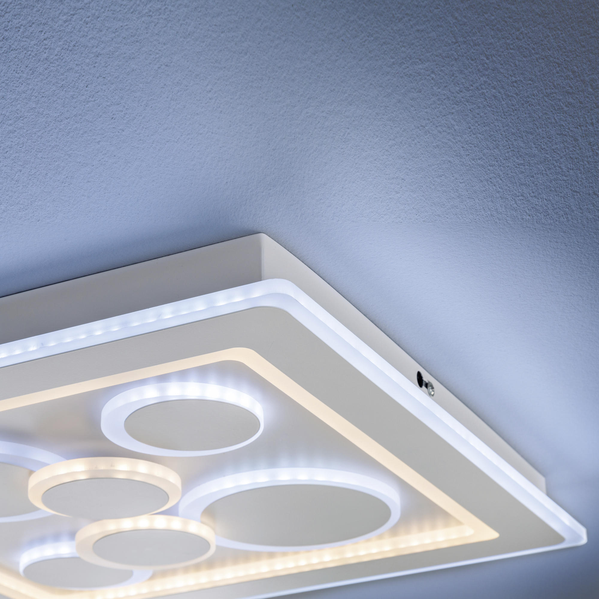 LED-DECKENLEUCHTE Ratio 50,1/50,1/5,3 cm   - Weiß, Design, Kunststoff (50,1/50,1/5,3cm) - Fischer & Honsel