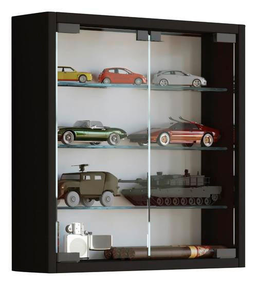 HÄNGEVITRINE in Schwarz  - Klar/Schwarz, KONVENTIONELL, Glas/Holzwerkstoff (40/40/10cm) - MID.YOU