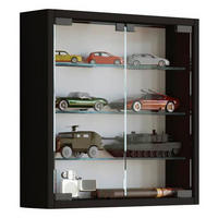 Hängevitrine in Schwarz in Schwarz  - Schwarz, Konventionell, Glas/Holzwerkstoff (40/40/10cm) - MID.YOU