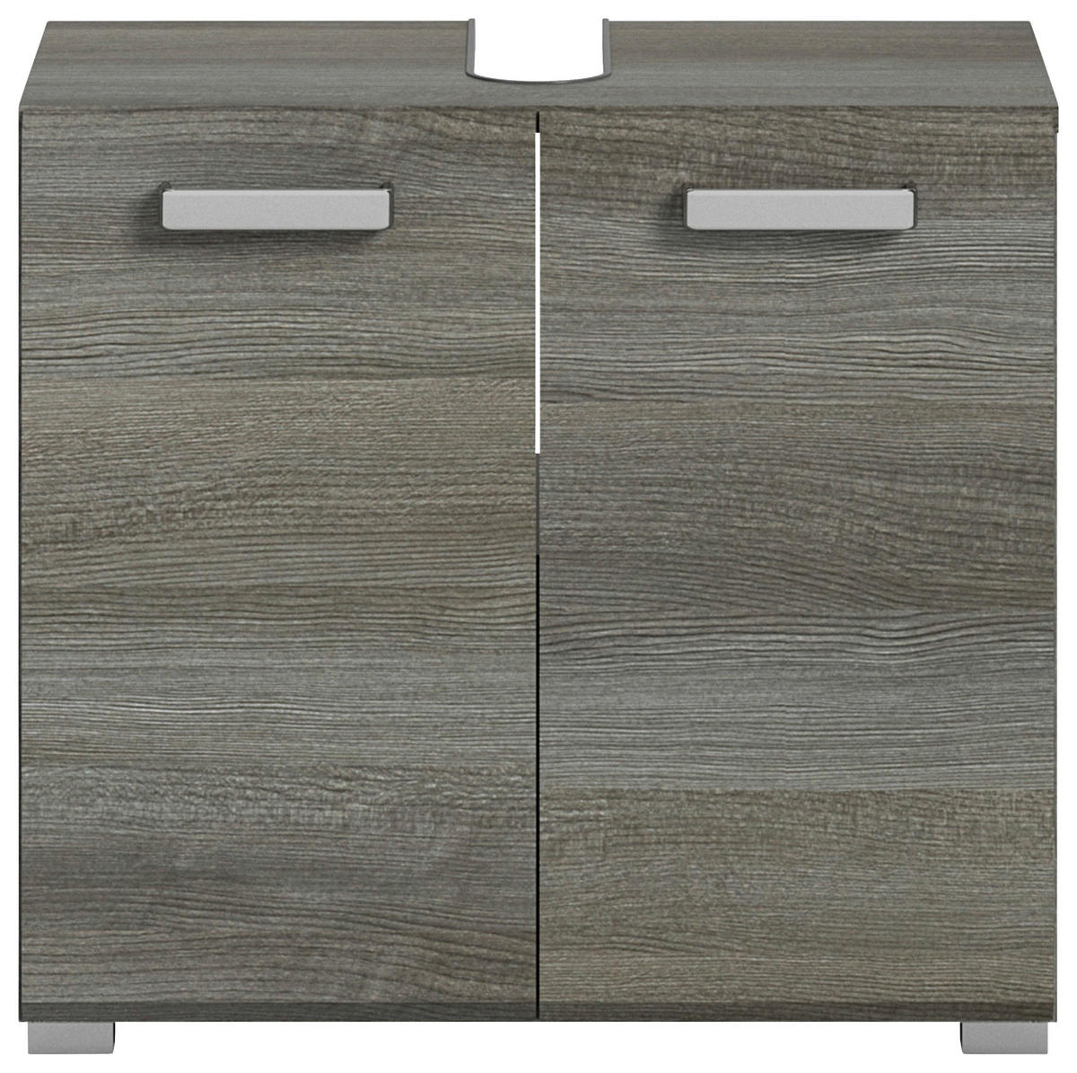 WASCHBECKENUNTERSCHRANK 60/55/37 cm  - Silberfarben/Grau, MODERN, Holzwerkstoff/Kunststoff (60/55/37cm) - MID.YOU