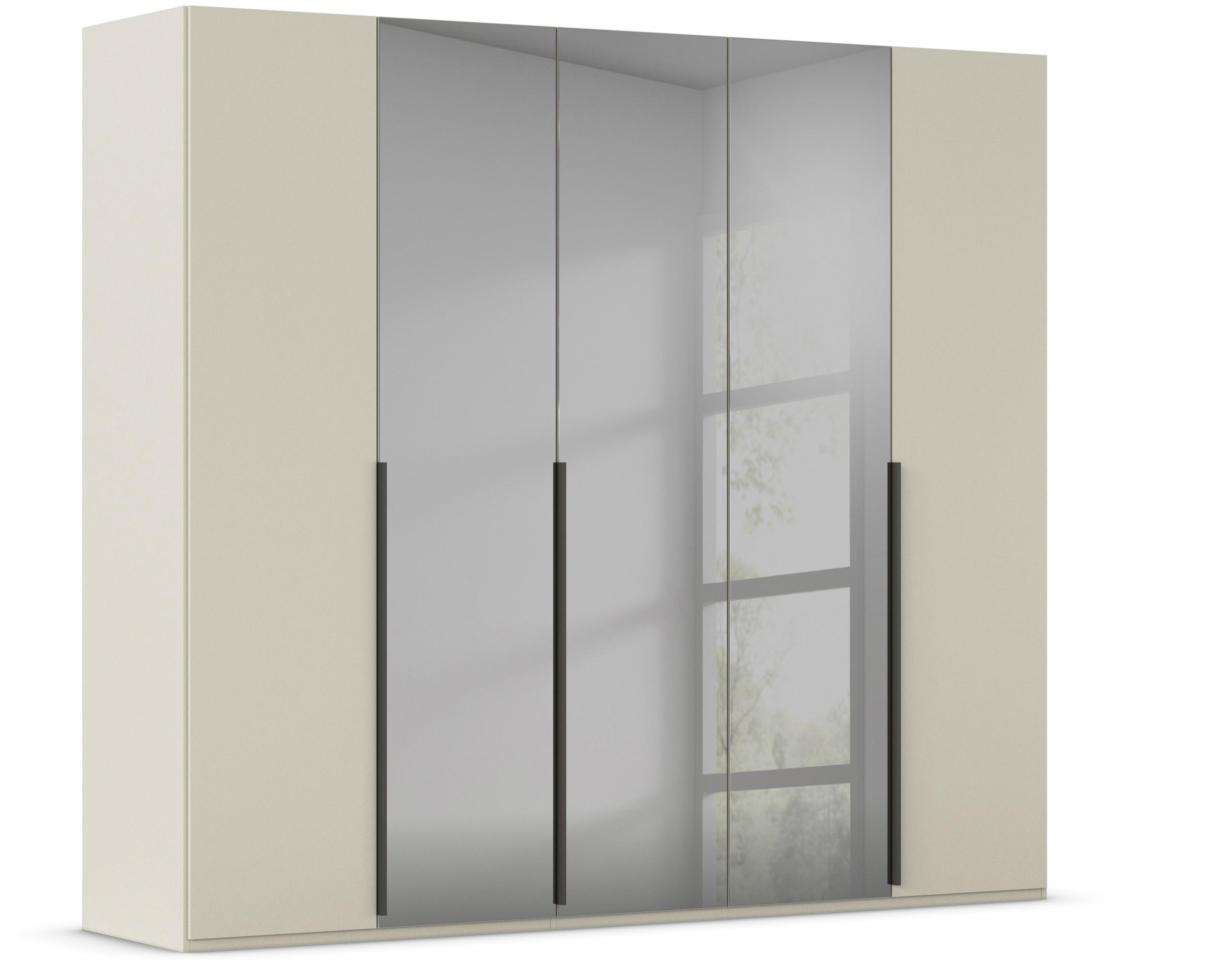 DREHTÜRENSCHRANK in Grau, Champagner  - Champagner/Graphitfarben, Trend, Glas/Holzwerkstoff (251/223/61cm) - Rauch Möbel