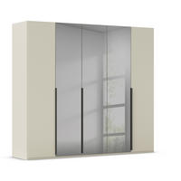 DREHTÜRENSCHRANK in Grau, Champagner  - Champagner/Graphitfarben, Trend, Glas/Holzwerkstoff (251/223/61cm) - Rauch Möbel
