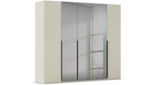 DREHTÜRENSCHRANK 251/223/61 cm 5-türig Grau, Champagner - Champagner/Graphitfarben, Trend, Glas/Holzwerkstoff (251/223/61cm) - Novel