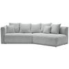 ECKSOFA Hellgrau Chenille  - Hellgrau/Schwarz, MODERN, Kunststoff/Textil (315/180cm) - Hom`in