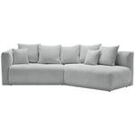 ECKSOFA in Chenille Hellgrau  - Hellgrau/Schwarz, MODERN, Kunststoff/Textil (315/180cm) - Hom`in