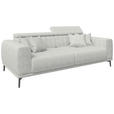 3-SITZER-SOFA  in Webstoff Naturfarben  - Schwarz/Naturfarben, KONVENTIONELL, Textil/Metall (240/80/113cm) - Carryhome