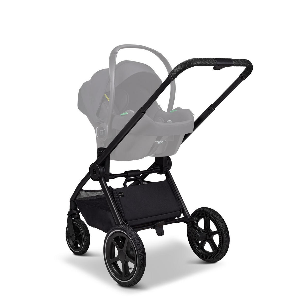 KINDERWAGENSET  GIO FOLD SET AIR  sand  - Sandfarben/Schwarz, Basics, Textil/Metall (120/58/92cm) - Moon Edition