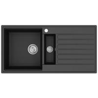 SPÜLE TILA151BL  - Schwarz, Basics, Stein (100/20/50cm) - Visiona