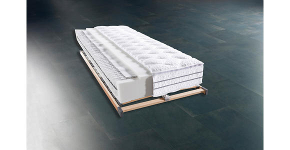 TASCHENFEDERKERNMATRATZE 90/200 cm Höhe ca. 24 cm  - Weiß, Basics, Textil (90/200cm) - Novel
