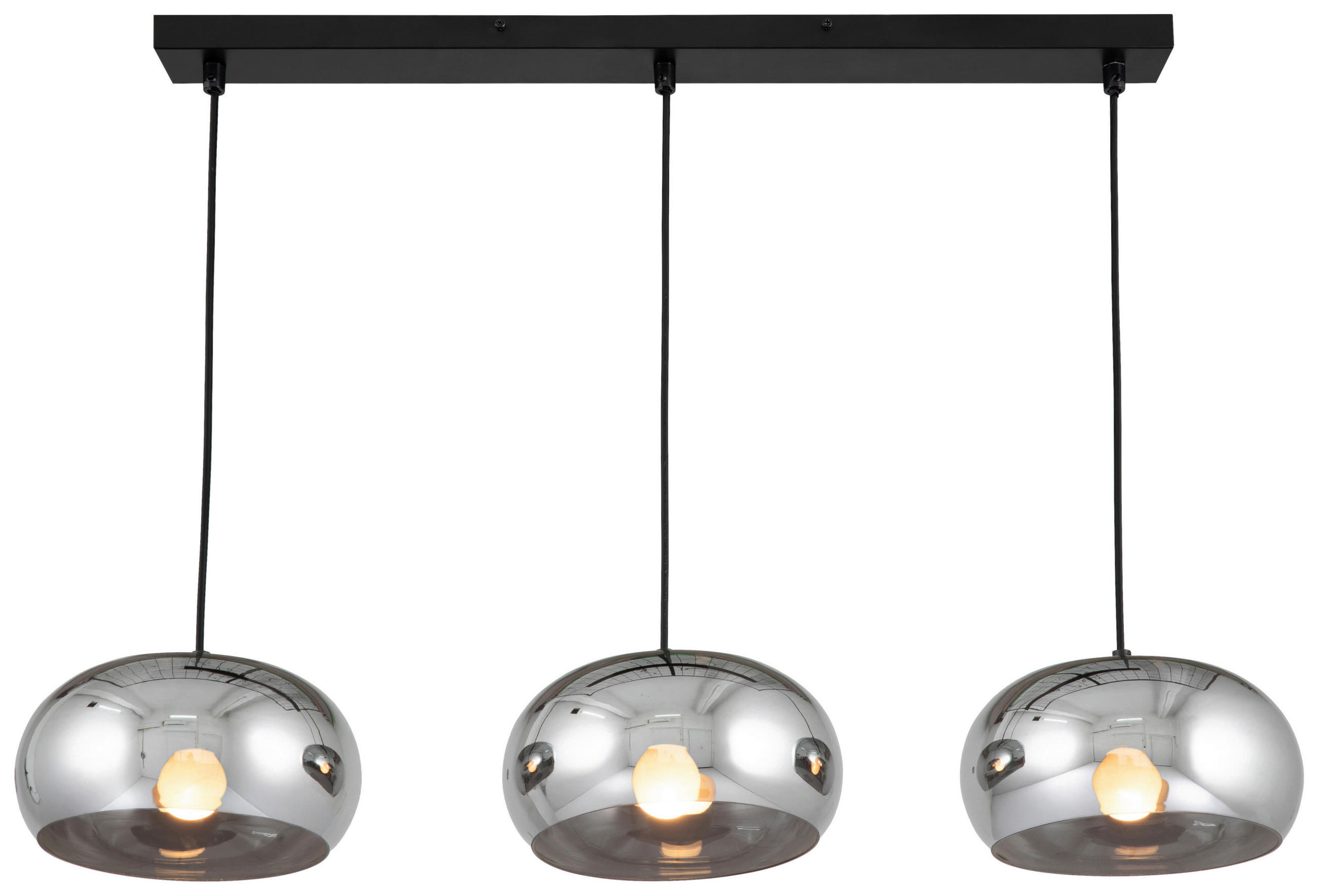 HÄNGELEUCHTE 68/20/120 cm  - Schwarz, Trend, Glas/Metall (68/20/120cm) - Novel